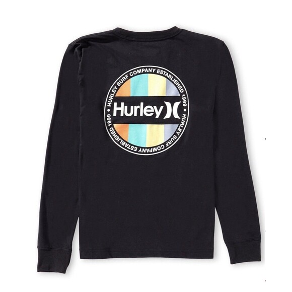 Hurley Other - Hurley Big Boys Long Sleeve Vibes Graphic Black T-Shirt.  Size M